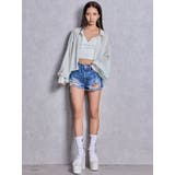 ハイウエストBACK RIPPEDデニムショートパンツ | GYDA | 詳細画像22 