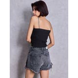 ハイウエストBACK RIPPEDデニムショートパンツ | GYDA | 詳細画像36 