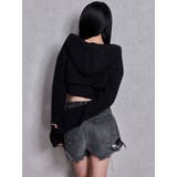 ハイウエストBACK RIPPEDデニムショートパンツ | GYDA | 詳細画像4 