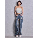 ハイウエストSymmetry GYDA 2WAYラインプリーツデニムパンツ | GYDA | 詳細画像12 