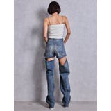 ハイウエストSymmetry GYDA 2WAYラインプリーツデニムパンツ | GYDA | 詳細画像13 