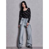 ハイウエストSymmetry GYDA 2WAYラインプリーツデニムパンツ | GYDA | 詳細画像4 