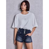 ハイウエストボタンBACKカーブクロスGYDA chainデニムショートパンツ | GYDA | 詳細画像14