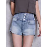 ハイウエストボタンBACKカーブクロスGYDA chainデニムショートパンツ | GYDA | 詳細画像20