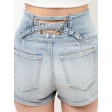 ハイウエストボタンBACKカーブクロスGYDA chainデニムショートパンツ | GYDA | 詳細画像28