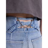 ハイウエストボタンBACKカーブクロスGYDA chainデニムショートパンツ | GYDA | 詳細画像3