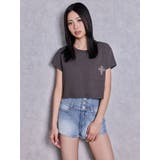 ハイウエストボタンBACKカーブクロスGYDA chainデニムショートパンツ | GYDA | 詳細画像4