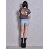 ハイウエストボタンBACKカーブクロスGYDA chainデニムショートパンツ | GYDA | 詳細画像7