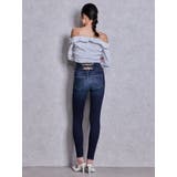 ハイウエストボタンBACKカーブクロスGYDA chainスキニーデニムパンツ | GYDA | 詳細画像15