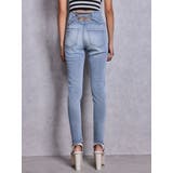 ハイウエストボタンBACKカーブクロスGYDA chainスキニーデニムパンツ | GYDA | 詳細画像2