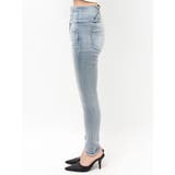 ハイウエストボタンBACKカーブクロスGYDA chainスキニーデニムパンツ | GYDA | 詳細画像24