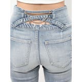 ハイウエストボタンBACKカーブクロスGYDA chainスキニーデニムパンツ | GYDA | 詳細画像26