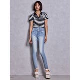 ハイウエストボタンBACKカーブクロスGYDA chainスキニーデニムパンツ | GYDA | 詳細画像3