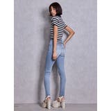 ハイウエストボタンBACKカーブクロスGYDA chainスキニーデニムパンツ | GYDA | 詳細画像4