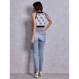 ハイウエストボタンBACKカーブクロスGYDA chainスキニーデニムパンツ | GYDA | 詳細画像8