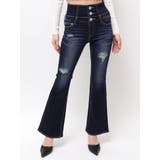 ハイウエストBACKクロスダメージフレアデニムパンツ | GYDA | 詳細画像2 