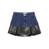 【TINY】フェイクレザードッキングデニムスカートライクショートパンツ | GYDA | 詳細画像22 