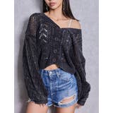 ブラック | 2WAYメッシュブリーチニットトップス | GYDA