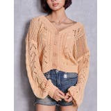 オレンジ | 2WAYメッシュブリーチニットトップス | GYDA