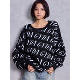 GYDA SLANT PATTERNニットトップス | GYDA | 詳細画像2 