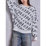 オフホワイト | GYDA SLANT PATTERNニットトップス | GYDA