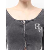 GG bijou ZIPブリーチニットショートトップス | GYDA | 詳細画像25 