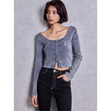 GG bijou ZIPブリーチニットショートトップス | GYDA | 詳細画像3 