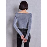 GG bijou ZIPブリーチニットショートトップス | GYDA | 詳細画像4 