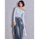 GG SIDE DRAPE EDGEオフショルトップス | GYDA | 詳細画像12 