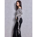 GG SIDE DRAPE EDGEオフショルトップス | GYDA | 詳細画像4 