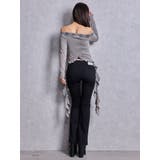 GG SIDE DRAPE EDGEオフショルトップス | GYDA | 詳細画像7 