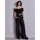 ハーフスリーブカシュクールオフショルショートトップス | GYDA | 詳細画像23