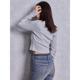 GGロゴラインストーンラメテレコトップス | GYDA | 詳細画像14 