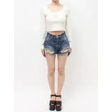 GGロゴラインストーンラメテレコトップス | GYDA | 詳細画像24 