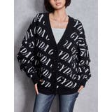 ブラック | GYDA SLANT PATTERNニットカーディガン | GYDA