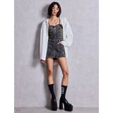 sacred edge cross ZIPスカートライクデニムミニワンピース | GYDA | 詳細画像22