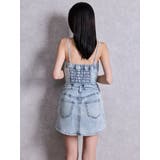 sacred edge cross ZIPスカートライクデニムミニワンピース | GYDA | 詳細画像5