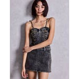 インディゴ | sacred edge cross ZIPスカートライクデニムミニワンピース | GYDA