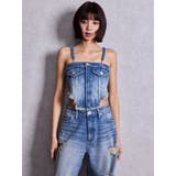 2WAYデニムチェーンロンパース | GYDA | 詳細画像4 