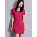 ピンク | Symmetry GYDAプレートハーフスリーブニットワンピース | GYDA