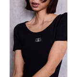 Symmetry GYDA プレートハーフスリーブロングニットワンピース | GYDA | 詳細画像3 