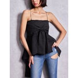 ブラック | HEM designリボンブラウス | GYDA