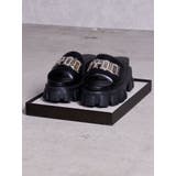 ブラック | GYDA bijouプレートボリュームソールサンダル | GYDA