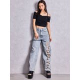 ハイウエストGYDA CUT OUT SIDE RIPPEDデニムパンツ | GYDA | 詳細画像8 