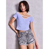 ハイウエストLos Angeles bijouダメージデニムショートパンツ | GYDA | 詳細画像26