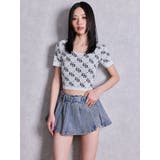 ハイウエストレイヤードプリーツスカートライクデニムショートパンツ | GYDA | 詳細画像21 