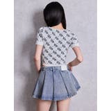 ハイウエストレイヤードプリーツスカートライクデニムショートパンツ | GYDA | 詳細画像22 