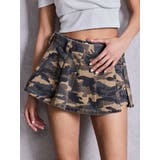 ハイウエストレイヤードプリーツスカートライクデニムショートパンツ | GYDA | 詳細画像31 