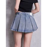 ハイウエストレイヤードプリーツスカートライクデニムショートパンツ | GYDA | 詳細画像33 