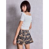 ハイウエストレイヤードプリーツスカートライクデニムショートパンツ | GYDA | 詳細画像9 